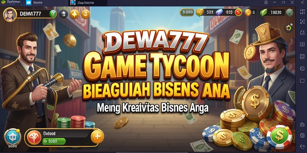 Tampilan gameplay DEWA777 menunjukkan keseruan mengelola bisnis Tycoon.