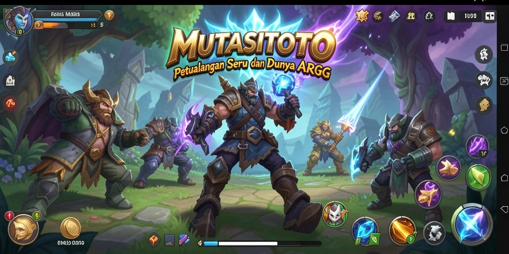 Tampilan layar gameplay seru di dunia MUTASITOTO ARPG.