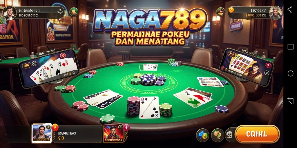 Tampilan gameplay Poker seru di NAGA789 yang menarik.