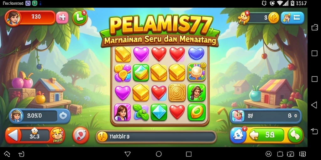 Tangkapan layar utama PELAMIS77 menunjukkan gameplay seru dan interaktif.